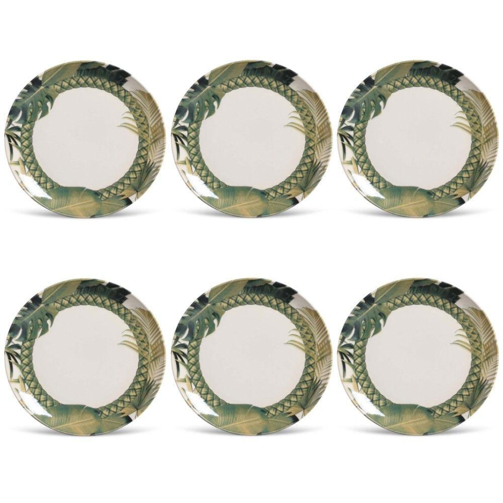 Conjunto De Pratos Rasos 06 Peças Coup Foliage Porto Brasil