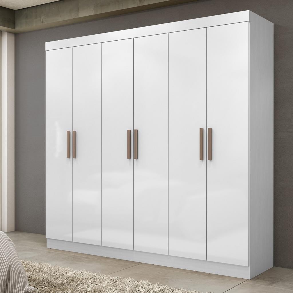 Guarda Roupa Casal 6 Portas 100% MDF Genebra Maxel