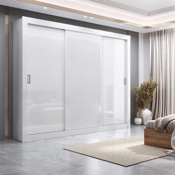 Guarda-roupa Maxel Móveis Premium Com 3 Portas 4 Gavetas Branco