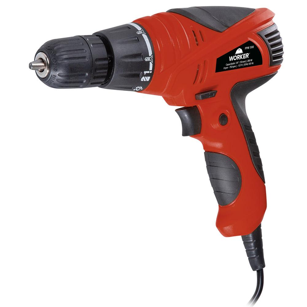Parafusadeira Furadeira Elétrica Sem Impacto De Mandril 3-8 10mm 280w 110v