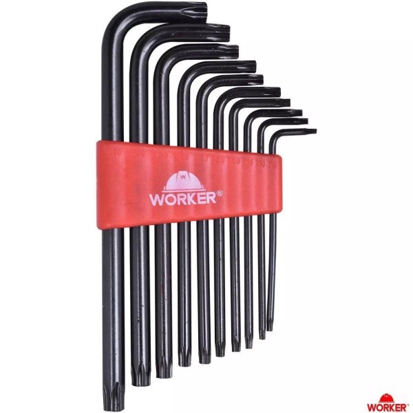 Encontraproduto.com.br - Jogo Allen T10 A T50 Torx Longa 10 Peças 140899 Worker