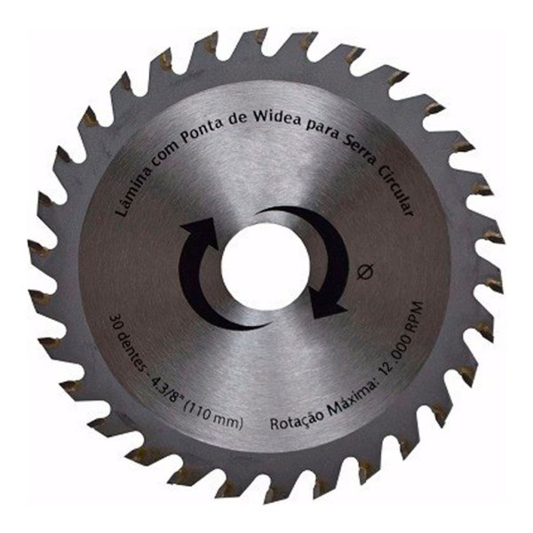 Encontraproduto.com.br - Kit 10 Discos De Serra Circular Com 30 Dentes 110mm