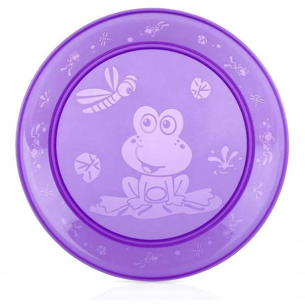 Encontraproduto.com.br - Kit Alimentação com 5 Peças Fun Feeding Lilás Orquídea (6m+) - Nuby