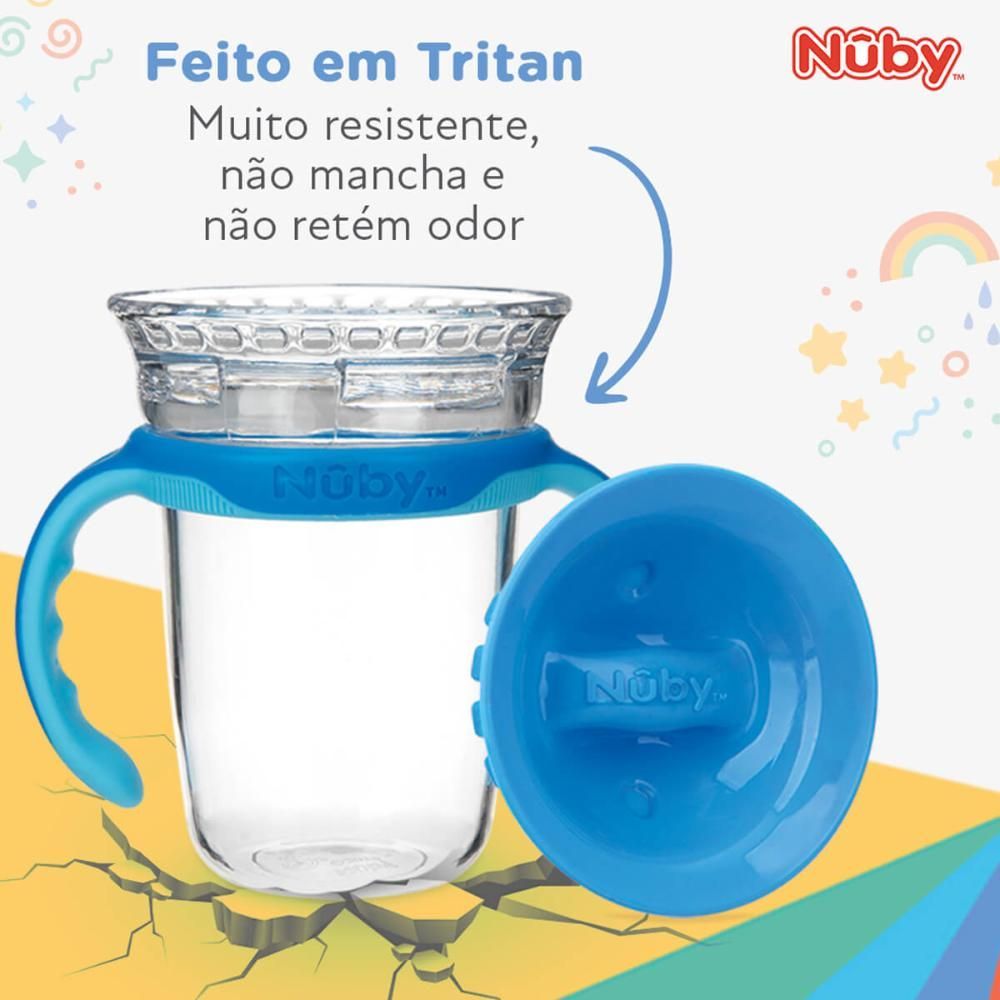 Encontraproduto.com.br - Copo Inteligente Tritan Nuby 240ml Azul