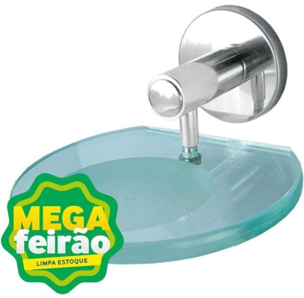 Saboneteira de Parede com Vidro Romar Easy Cromado