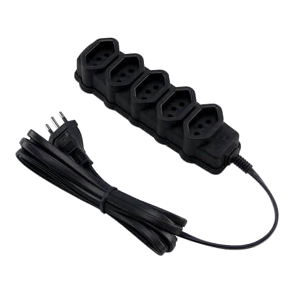 Encontraproduto.com.br - Extensão Forceline 5 Tomadas PP 10A 10 M Prata