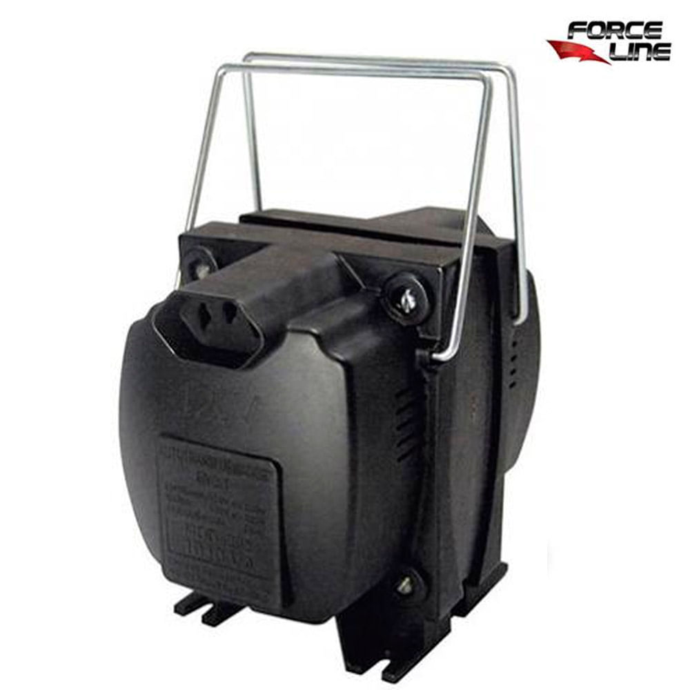 Encontraproduto.com.br - Autotransformador 100VA Bivolt Preto Force line