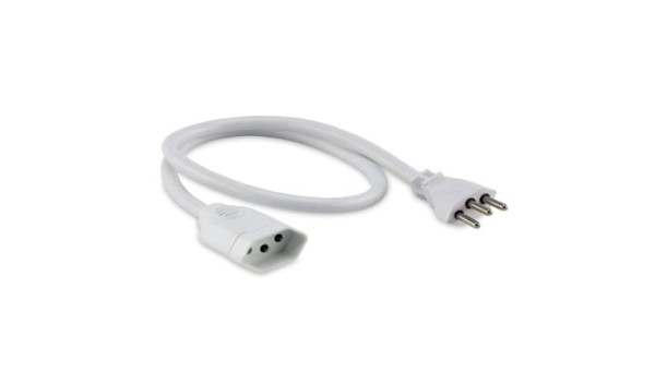 Cordão Prolongador Tripolar 2,5x0,80m Branco Force Line