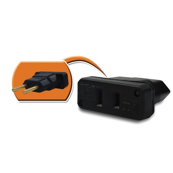 Encontraproduto.com.br - Plugue Adaptador Force Line 2P 10A Preto