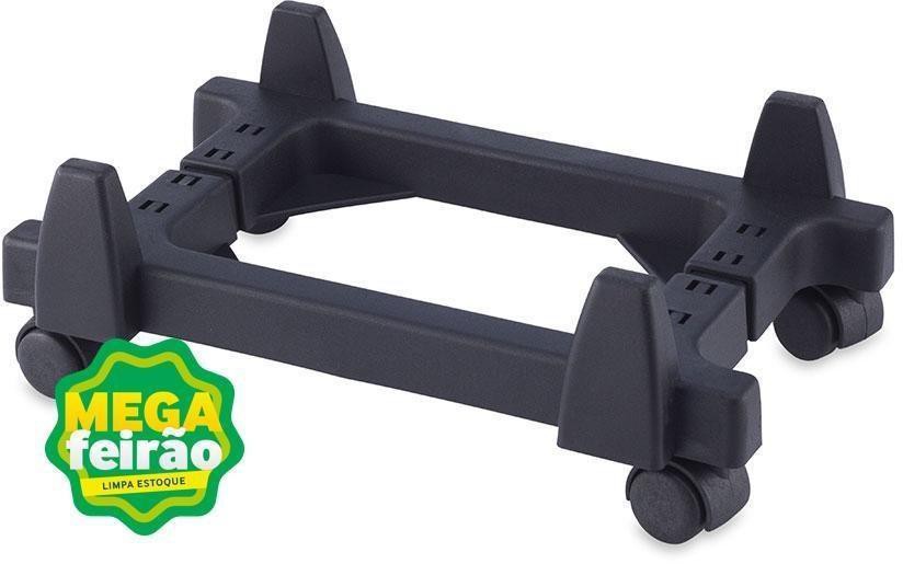 Carrinho com Rodízio CPU, No-Break e Estabilizadores, Preto, 4624  - Force Line