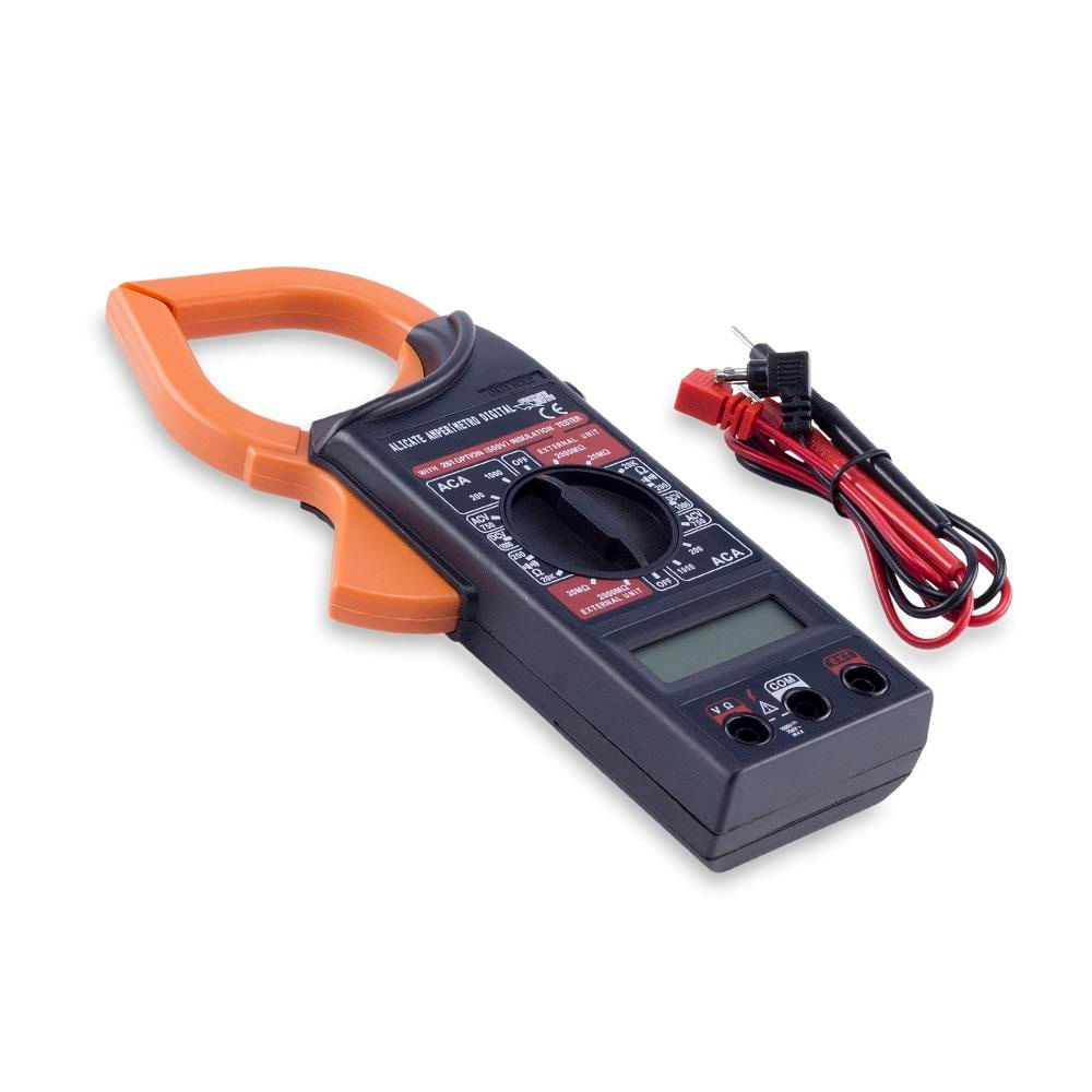 Encontraproduto.com.br - Alicate Amperímetro Force Line, 1000A, Com Bolsa para Transporte - 5301