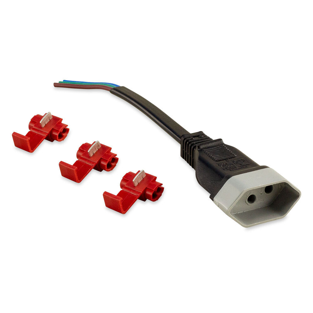 Encontraproduto.com.br - Plugue Fêmea Force Line 1 Módulo 2P+T 10A Preto 0180200343