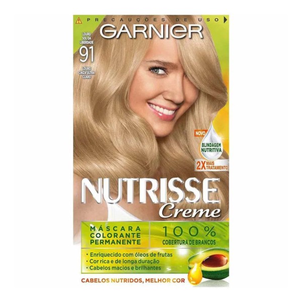 Encontraproduto.com.br - Tintura Nutrissee Kit 91 Louro Cinza Ultraclareador