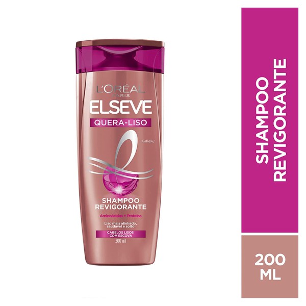 Encontraproduto.com.br - Shampoo Uso Diário Elséve Quera Liso 230°C 200ml