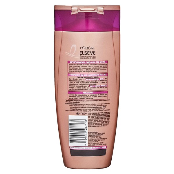 Encontraproduto.com.br - Shampoo Uso Diário Elséve Quera Liso 230°C 200ml