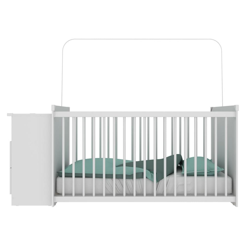 Encontraproduto.com.br - Berço Grade Fixa 3 Regulagens Multimóveis Meu Bebê Cor Branco
