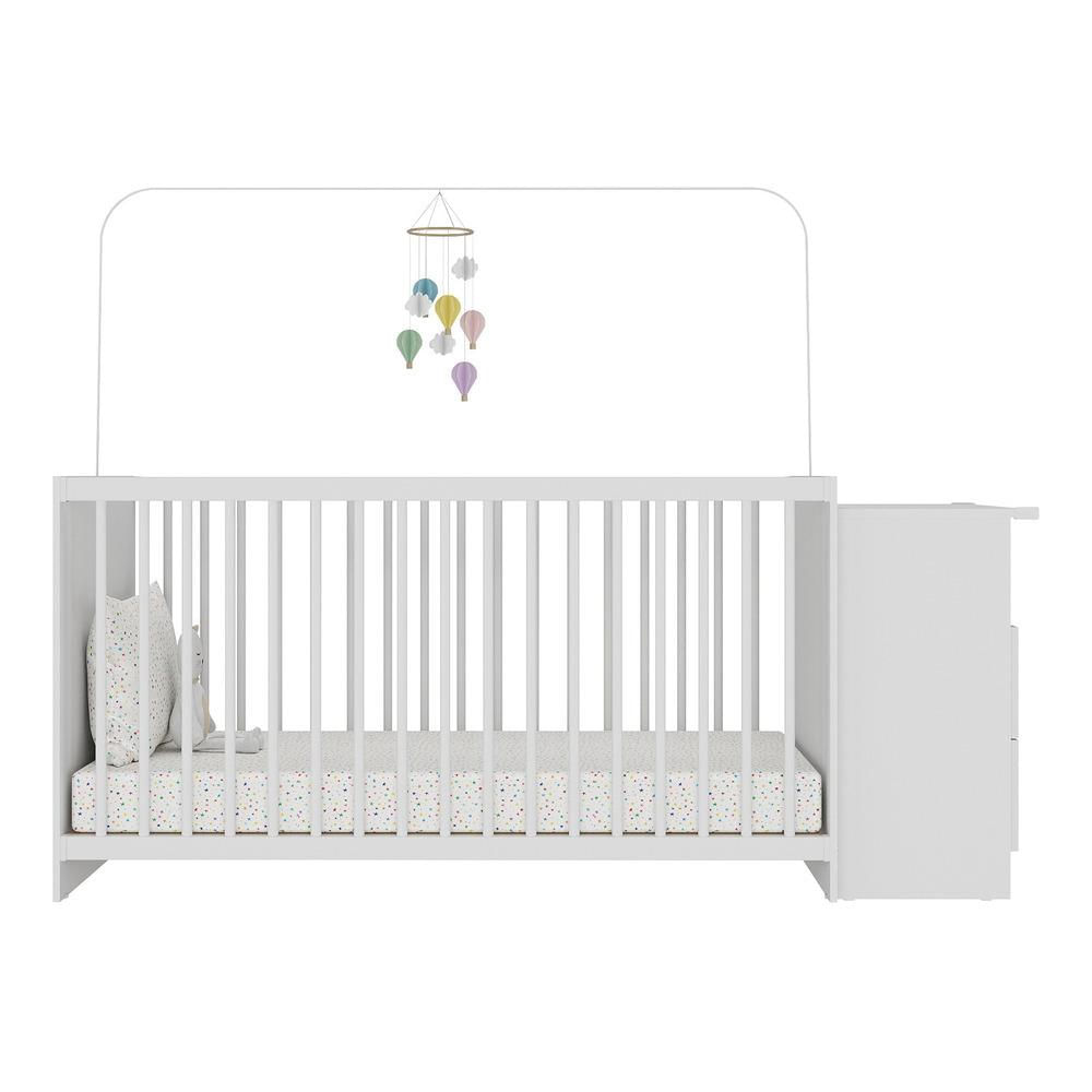 Encontraproduto.com.br - Berço Grade Fixa 3 Regulagens Multimóveis Meu Bebê Cor Branco
