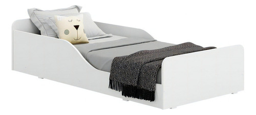 Cama Infantil Montessoriana com Colchão Incluso 70 x 150 cm 100% MDF Melissa Plus Multimóveis Branca