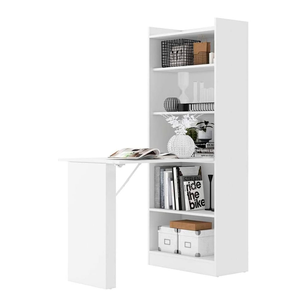 Encontraproduto.com.br - Armário multifuncional/multiuso com prateleiras e mesa retrátil com organizador Multimóveis