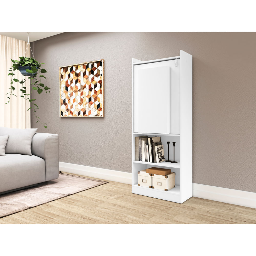 Encontraproduto.com.br - Armário multifuncional/multiuso com prateleiras e mesa retrátil com organizador Multimóveis