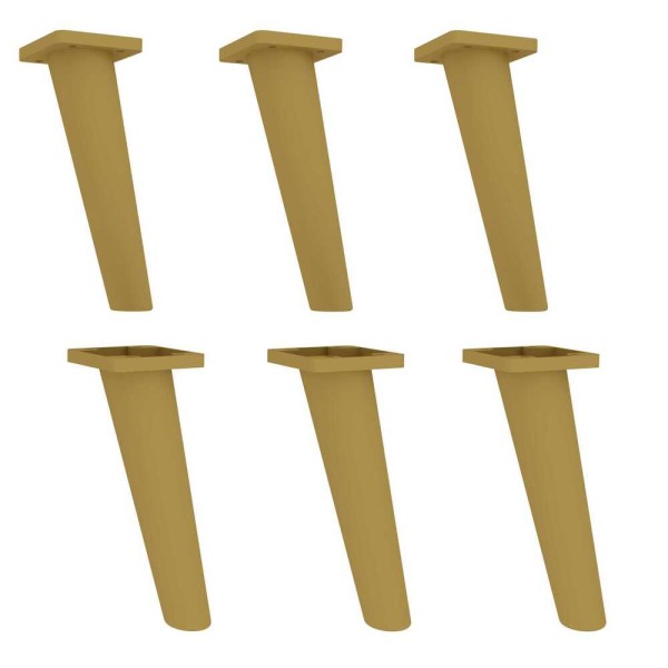 Encontraproduto.com.br - Pés Palito Retrô - Kit com 6 unidades Multimóveis Natural