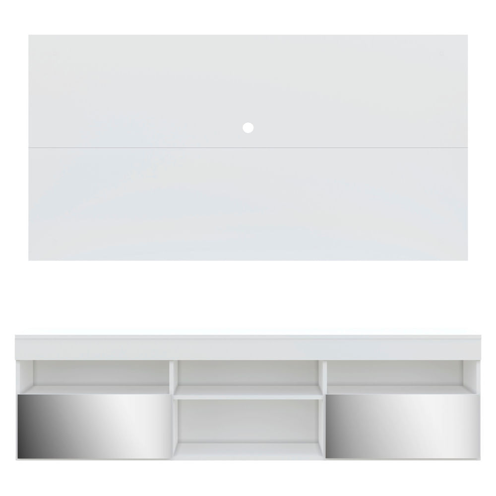 Encontraproduto.com.br - Rack Suspenso com Espelho, Painel e Suporte TV 65