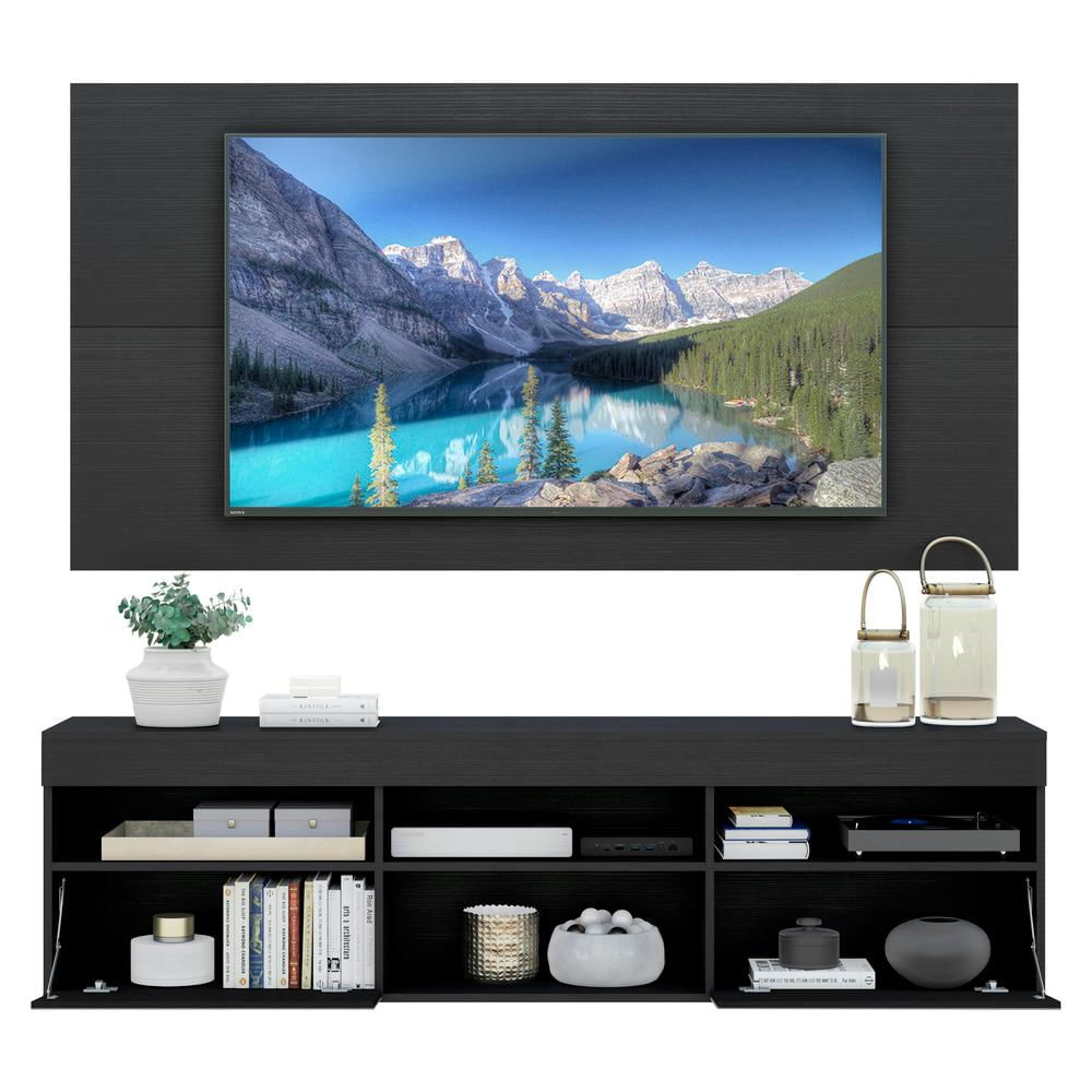 Encontraproduto.com.br - Rack com Espelho, Painel e Suporte TV 65