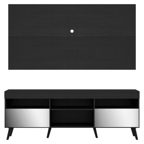 Encontraproduto.com.br - Rack com Espelho, Pés Retrô e Painel TV 65
