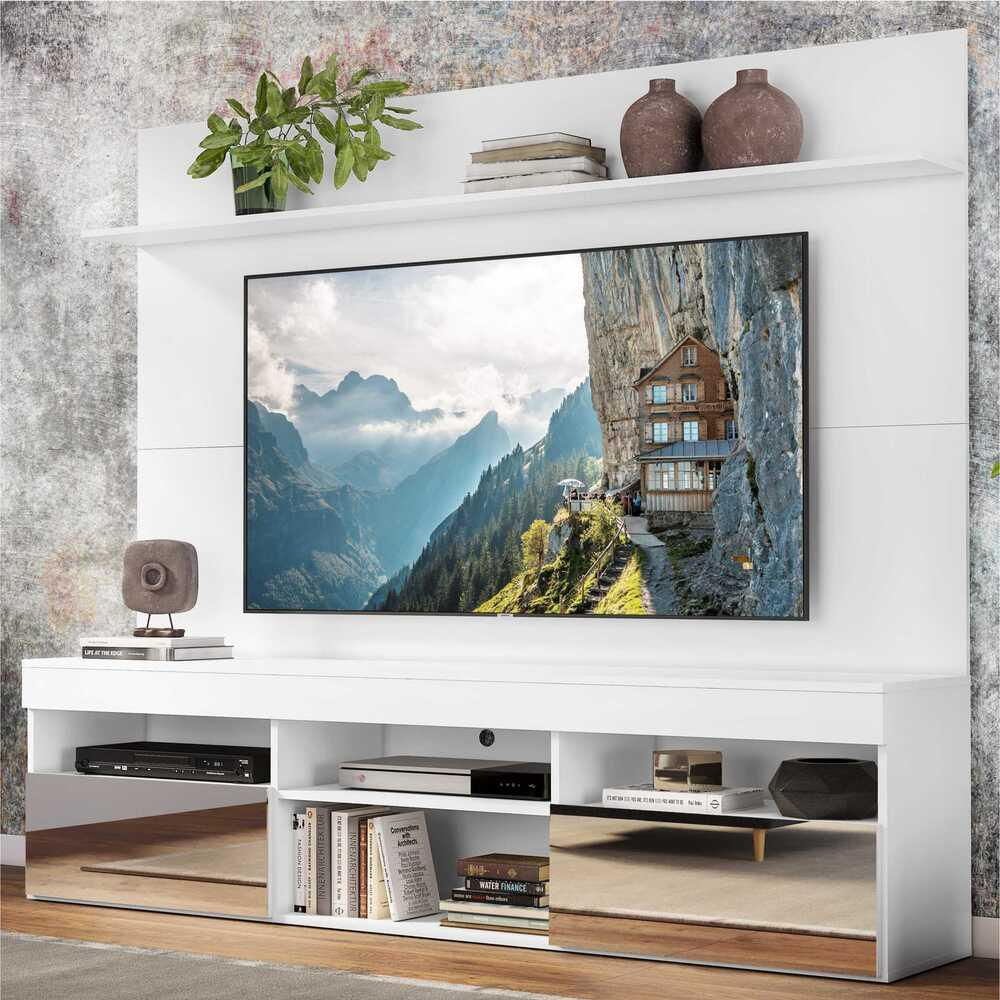 Encontraproduto.com.br - Rack com Espelho e Painel TV 65