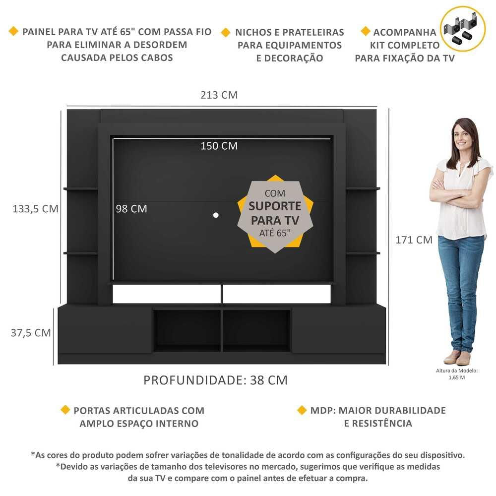 Rack Estante com Painel e Suporte TV 65