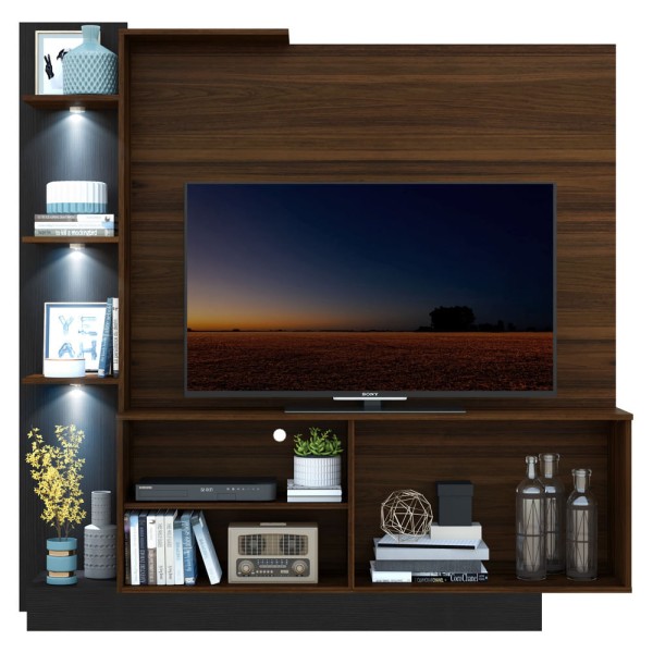 Encontraproduto.com.br - Estante com 3 Leds Painel TV 55