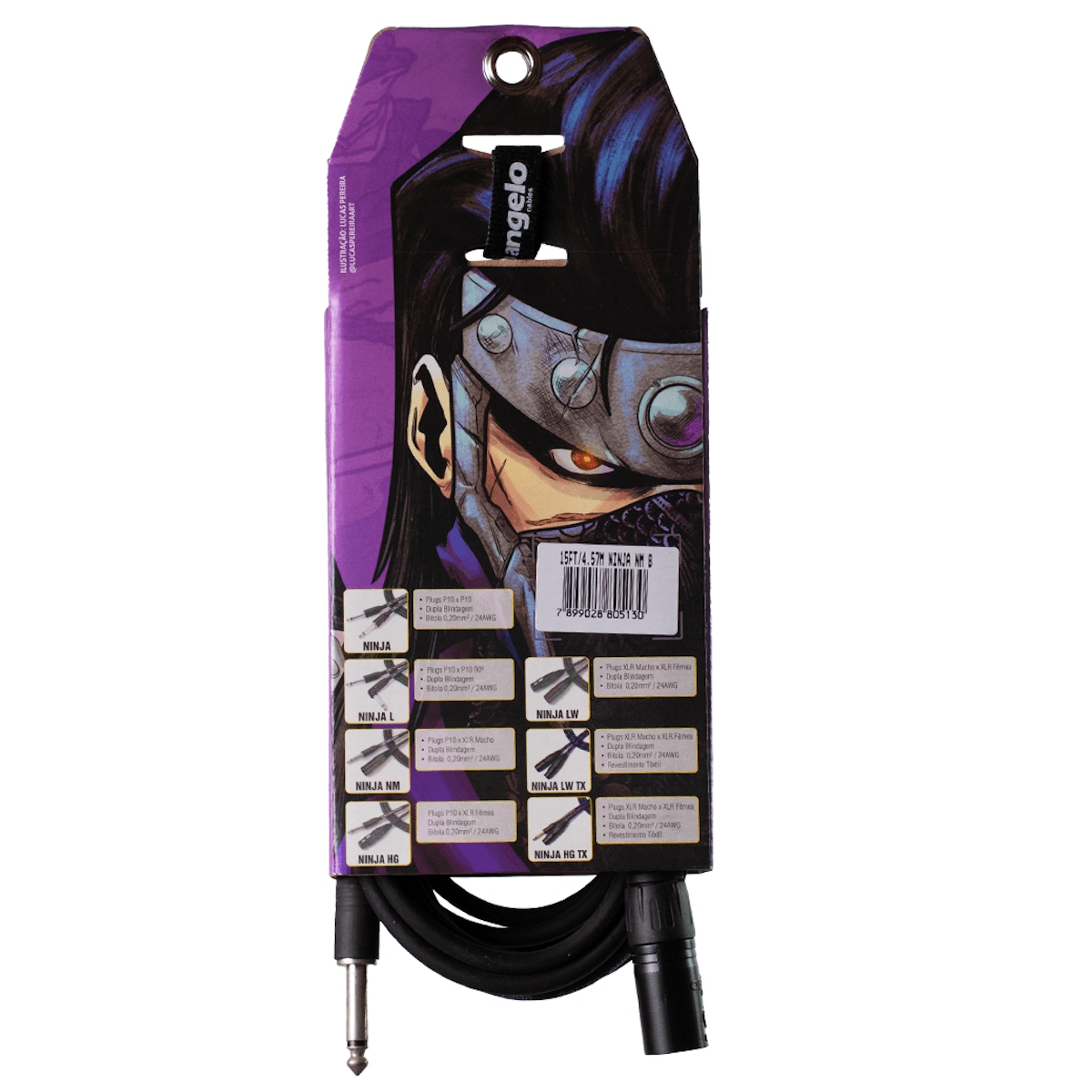 Encontraproduto.com.br - Cabo de Microfone P10/XLR Macho Ninja 20FT/6.10 - Santo Angelo