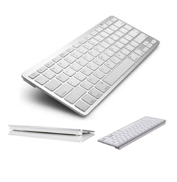Encontraproduto.com.br - Mini Teclado Bluetooth Para Tablet E Smartphone Prata