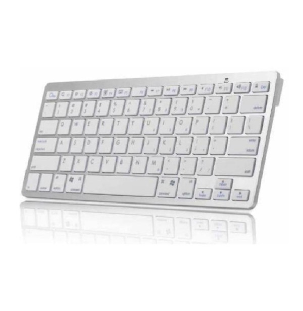 Encontraproduto.com.br - Mini Teclado Bluetooth Para Tablet E Smartphone Prata