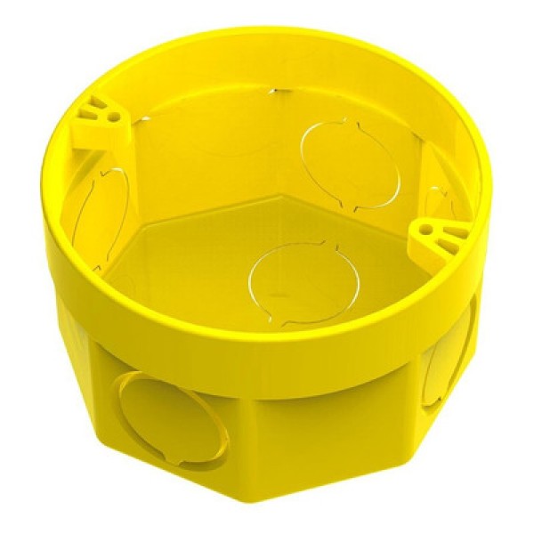 Caixa de Luz Tigre Tigreflex Octagonal 3X3 Amarelo