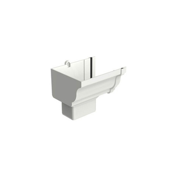Bocal Para Calha Tigre Esquerdo Retangular Aquapluv Style Branco