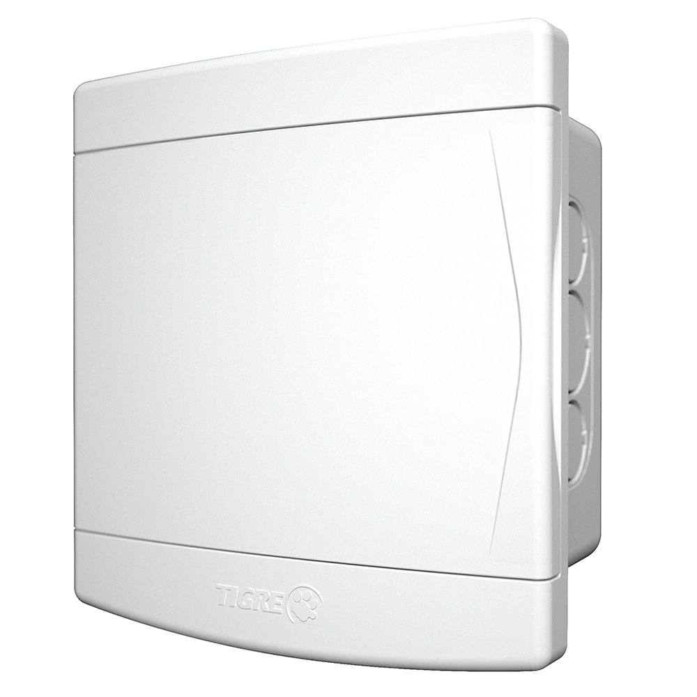Encontraproduto.com.br - Quadro PVC Disjuntor Embutir sem Barramento para 3/4 Disj Branco