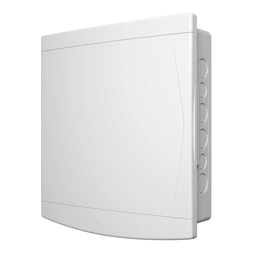 Encontraproduto.com.br - Quadro PVC Disjuntor Embutir sem Barramento para 12/16 Disj Branco