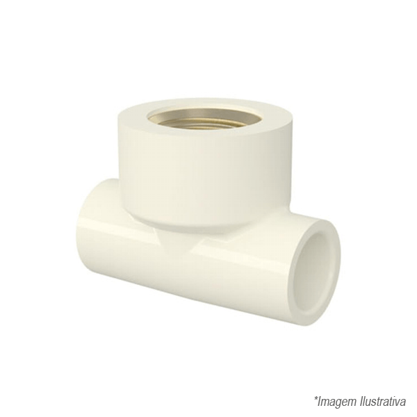 Encontraproduto.com.br - Te de Transição Rosca Central Fêmea CPVC DN15 x 1/2