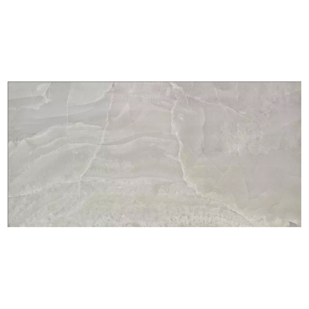 Porcelanato Esmaltado Alabastro Gray Hd 62,5X125cm Polido Retificado
