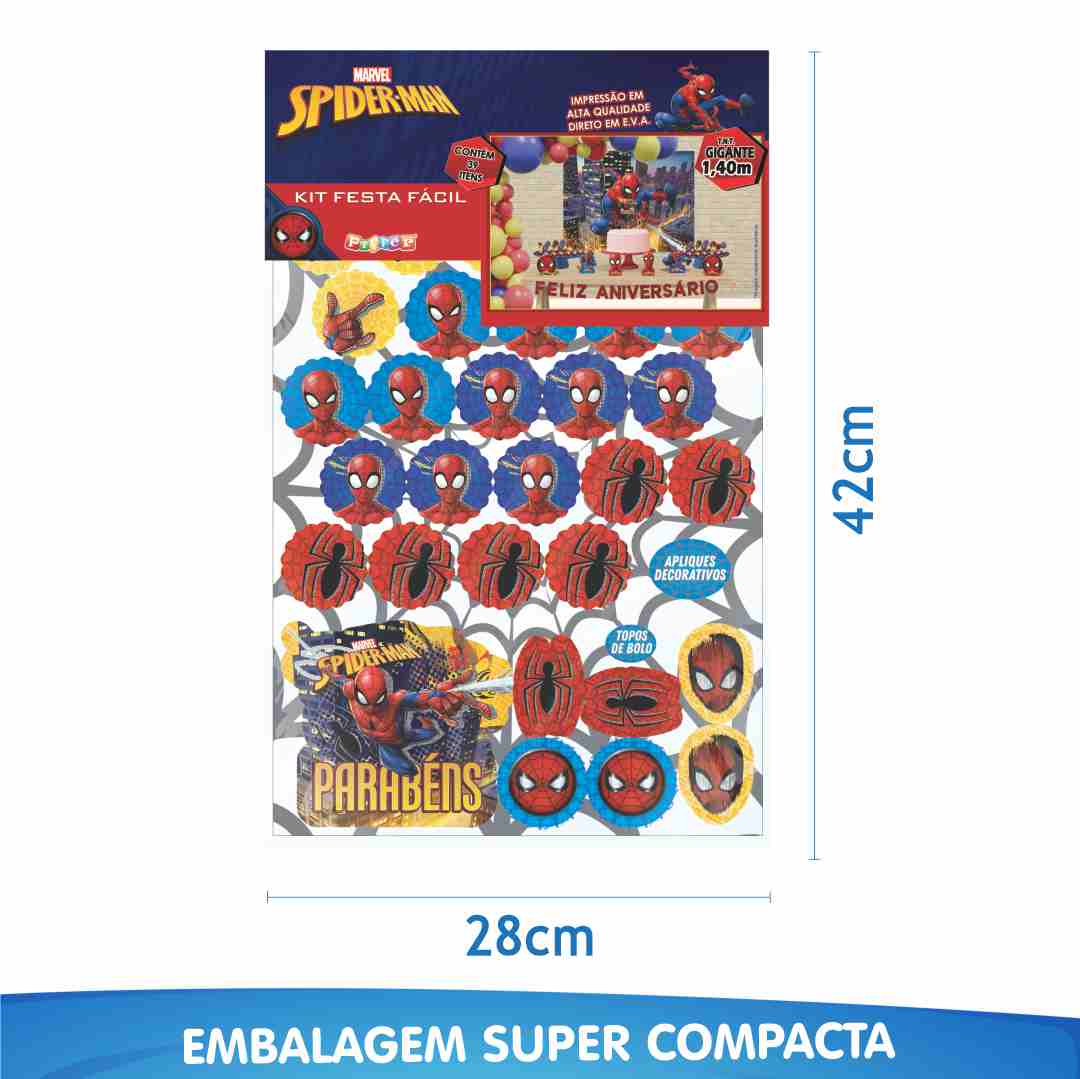 Encontraproduto.com.br - Kit Infantil Festa Fácil Homem Aranha - Piffer