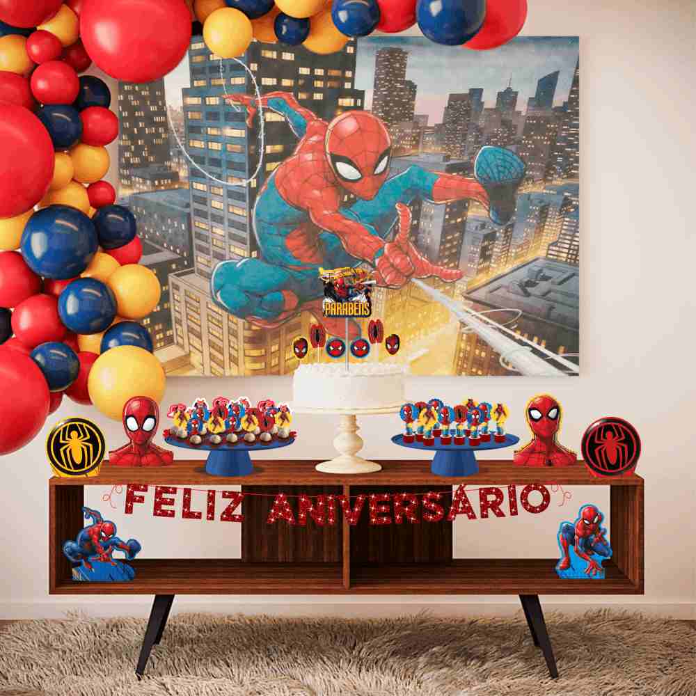 Encontraproduto.com.br - Kit Infantil Festa Fácil Homem Aranha - Piffer