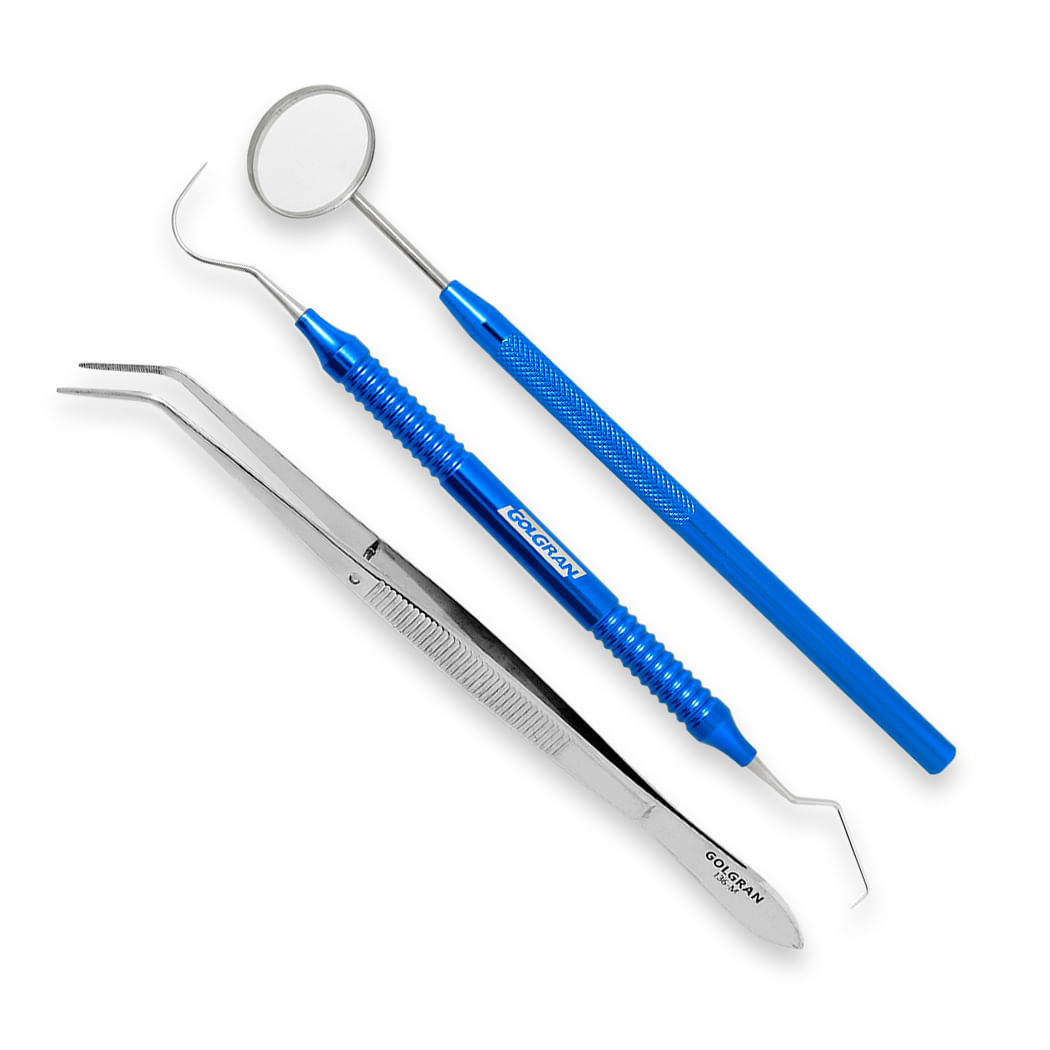 Encontraproduto.com.br - Kit Clínico Básico Azul - Golgran