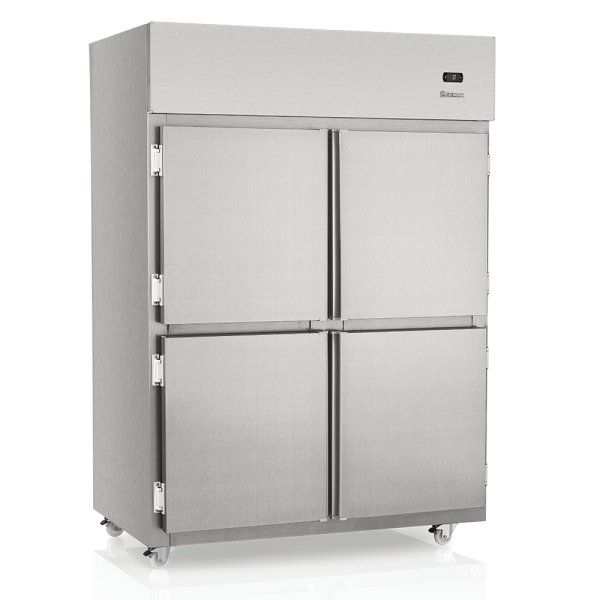 Encontraproduto.com.br - Geladeira/Refrigerador Comercial 1421L 4 Portas Cegas GRCS-4P TI Gelopar - Interior Inox 304 + Fechamento Automático + Rodízios