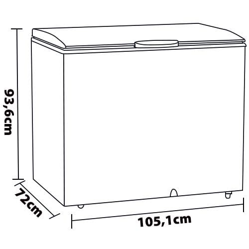 Conservador Horizontal Gelopar 306 Litros Branco GHBS-310-BR – 127 Volts