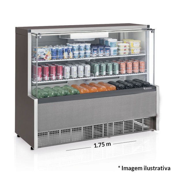 Encontraproduto.com.br - Vitrine Refrigerada Ar Forçado Aurora Gpfa175r Gelopar Aurora Refrigerada 1,73mt Inox 220v