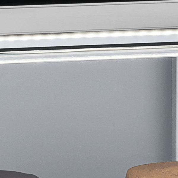 Encontraproduto.com.br - Balcão Vitrine Neutra,1,73m, Aurora, Preto, Vidro Reto, Gelopar - MPNA-175R