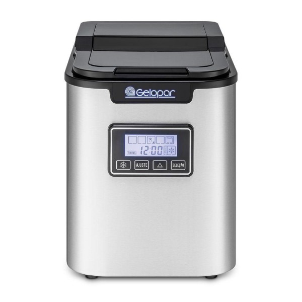 Maquina De Gelo Portatil Inox Gmgd15 12kg 127v Mono Gelopar