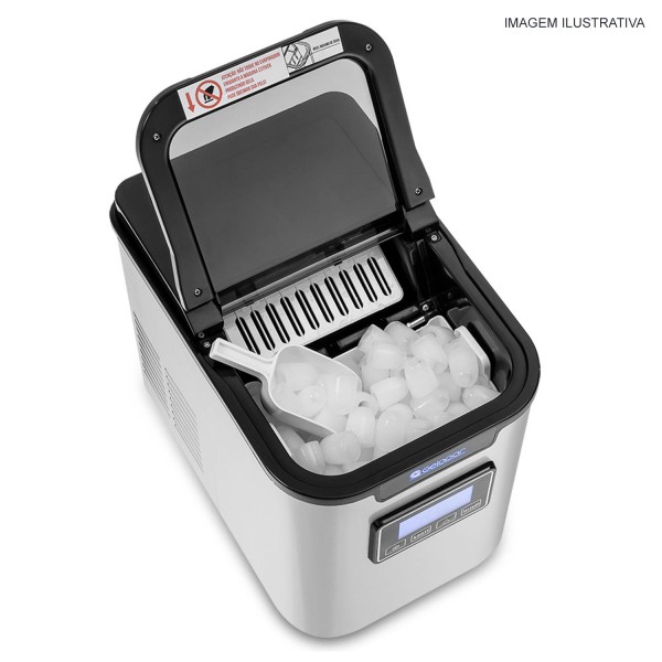 Encontraproduto.com.br - Maquina De Gelo Portatil Inox Gmgd15 12kg 127v Mono Gelopar