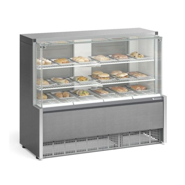 Encontraproduto.com.br - Vitrine Estufa Gelopar Com Bandeja 140 Cm Inox 50-60hz 220v Meqa-140r
